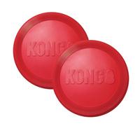 KONG Flyer Rubber Disc Dog Toy - for Catch, Fetch and Playtime - Red, Large 2 Pack