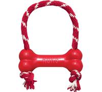 KONG - Goodie Bone™ with Rope - Durable Rubber Chew Bone, Teeth Cleaning - Fo