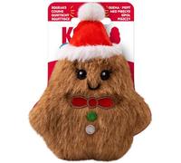 KONG Holiday Snuzzles Dog Toy - Plush Seasonal Characters, Full-Body Squeaker, Soft Holiday Cuddle Toy for Indoor Play (Gingerbread, Extra Small)