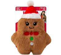 KONG Holiday Snuzzles Dog Toy - Plush Seasonal Characters, Full-Body Squeaker, Soft Holiday Cuddle Toy for Indoor Play (Gingerbread, Medium)
