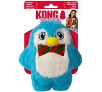 KONG Holiday Snuzzles Dog Toy - Plush Seasonal Characters, Full-Body Squeaker, Soft Holiday Cuddle Toy for Indoor Play (Penguin, Small)