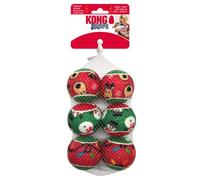 KONG Holiday SqueakAir Balls 6pk Medium