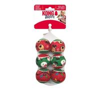 KONG Holiday SqueakAir Balls 6pk Small