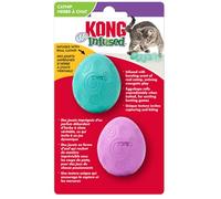 KONG Infused Catnip Egg Spring/Easter Cat Toy - Wobbling & Rolling Catnip-Infused Toy for Engaging Play | Durable for Solo & Multi-Cat Fun