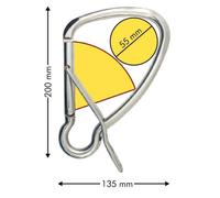 Kong Italy Mooring Hook With Spring Inox 200 Mm