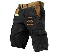 KONG JIMFAN Mens Cargo Shorts Multi Pocket Mens Cargo Shorts Outdoor Work Short for Men Casual Sports Shorts Comfortable Summer Shorts Stretch Work Trousers Joggers Loose Walking Pants
