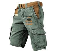 KONG JIMFAN Mens Cargo Shorts Multi Pocket Mens Cargo Shorts Outdoor Work Short for Men Casual Sports Shorts Comfortable Summer Shorts Stretch Work Trousers Joggers Loose Walking Pants