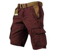 KONG JIMFAN Mens Cargo Shorts Multi Pocket Mens Cargo Shorts Outdoor Work Short for Men Casual Sports Shorts Comfortable Summer Shorts Stretch Work Trousers Joggers Loose Walking Pants