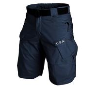 KONG JIMFAN Mens Cargo Shorts Multi Pockets Mens Cargo Shorts Outdoor Work Utility Shorts Casual Sports Shorts Comfortable Summer Shorts Stretch Cargo Trousers for Men Loose Pant Walking Joggers