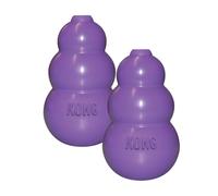 KONG Kitty Classic Cat Toys - 2 Pack - Fillable Treat-Dispensing Toy for Cats - Bounces & Rolls for Interactive Play - Encourages Healthy Exercise &