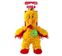 KONG Knots Chicken Dog Toy - Internal Knotted Rope & Dual Squeakers - Durable Plush with Minimal Stuffing, Indoor/Outdoor Chew & Tug Toy (Small)