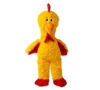KONG Knots Chicken Dog Toy - Internal Knotted Rope & Dual Squeakers - Durable Plush with Minimal Stuffing, Indoor/Outdoor Chew & Tug Toy (Medium Large Dogs)