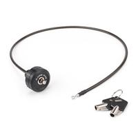 KONG MING CAR Bike Cable Lock - Handlebar End Lock fit Mountain Bike Bars - Anti Theft, Glossy Black