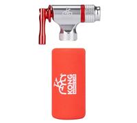 KONG MING CAR CO2 Inflator Valve Head for Bikes, Compatible with Presta & Schrader Valves, CNC Aluminum Pump Head for Road & MTB