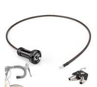 KONG MING CAR Handlebar End Cable Lock - Hidden in Handlebar Retractable Lock, Lightweight & Portable Ski/Travel, Suitable for Bikes, Scooters and E-Scooters - Includes Carry Pouch