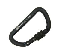 KONG. Mini D Screw. Aluminium Carabiner with Screw Bezel. Ultra Light and Resistant. Ideal for Keyrings and Accessories. Made in Italy. 1 Piece. Weight: 32 g. Black