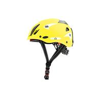 Kong. Mouse Work Helmet Aerated Safety Helmet. Certified EN 397:2012 and A1:2012. 385 g. One Size. Adjustable 52-64 cm. Made in Italy. Colour: Neon Yellow