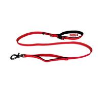 KONG Nylon Dog Lead - Red, 1.5m, Reflective, Adjustable, Double Hand Loop, Traffic Safe, Medium Size