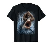 Kong Oh Shark Jumping Out of Water Artwork for Ocean Lovers Value Graphic T-Shirt