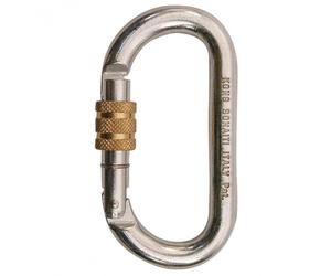 Kong - Oval Stahlschrauber - Steel carabiner grey