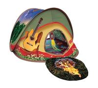 KONG Play Spaces Pop Up Glamping Tent for Cats - Dangling and Crinkle Toys