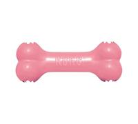 KONG Puppy Goodie Bone - Dental Dog Toy for Teeth & Gums Health - Enrichment Dog Chew Toy - Puppy Teething Toy - Rubber Treat Dosing Dog Toy - Pink - Small