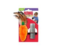 KONG Refillable Catnip Toys for Cats - Carrot With Feather Top