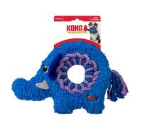 KONG Ringaroos - Interactive Rope Ring Dog Toy with Plush Squeaker - for Fetch, Tug & Cuddle - for Medium Sized Dogs (Blue Elephant)