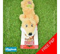 KONG Scrunch Knots Dog Toy - Fox Racoon Squirrel - Stretch Rope Squeak Chew