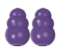 KONG Senior, Gentle Natural Rubber Toy, for Medium Dogs (Pack of 2) | Gentle Natural Rubber Stuffable Toy Designed for Older Dogs with Aging Teeth, Holds Treats for Easy Chewing & Gentle Fetch