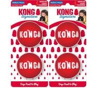 KONG Signature Balls Fetch Toy, Medium, 4-Pack