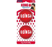 KONG Signature Balls for Dogs, Durable Fetch Toy, 2-Pack, Large L, Red