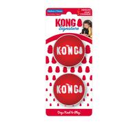 KONG Signature Balls for Dogs, Durable Fetch Toy, 2-Pack, Medium