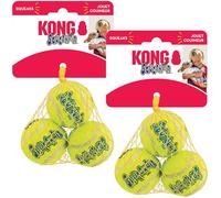 KONG - Squeakair Ball - Dog Toy Premium Squeak Tennis Ball, Gentle on Teeth (Small (6 Pack))