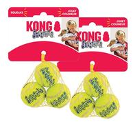 KONG - Squeakair Ball - Dog Toy Premium Squeak Tennis Ball, Gentle on Teeth (X-Small (6 Pack))