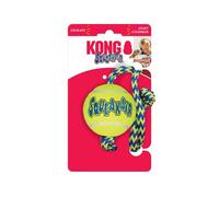 KONG SqueakAir Ball with Rope For Dogs - Medium - Single
