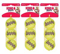 KONG Squeakair Dog Toy Tennis Ball - Medium, x 9