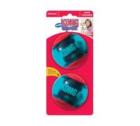 KONG - Squeezz Action Ball Red - Multi Textured Squeaker Interactive Fetch Toy - For Large Dogs