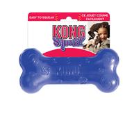 KONG - Squeezz Bone - Strong Squeaky Dog Toy Squeaks even if punctured - For Large Dogs (Assorted Colors)