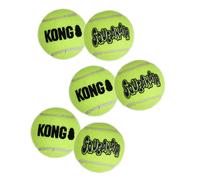 KONG Toy Premium Squeak Tennis Balls Gentle on Teeth For Medium Dogs (6 Pack)