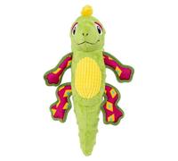 KONG Tropics Rattlez Dog Toy - Durable Plush with Rattle & Crinkle Sounds, Multi-Texture Interactive Enrichment Toy for Dogs (Iguana, Medium/Large)