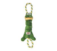 KONG - Tugger Knots Frog - Tug of War Dog Toy, Minimal Stuffing and Looped Ropes for added Strength - For Medium/Large Dogs