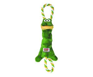 KONG - Tugger Knots Frog - Tug of War Dog Toy, Minimal Stuffing and Looped Ropes for added Strength - For Small/Medium Dogs