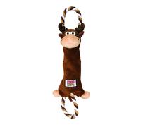 KONG - Tugger Knots Moose - Tug of War Dog Toy Minimal Stuffing and Looped Ropes for added Strength - For Medium/Large Dogs