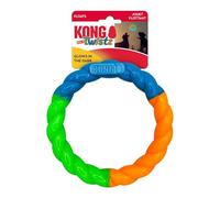 KONG Twistz High-Viz Ring - Durable Fetch and Tug Toy with Highly Visible Colors - Dog Toy (Small)