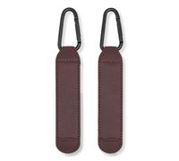 KONG.WALTHER Help Me Hooks | Baby Stroller Clips | Pram Bag Clips | Set of 2 Vegan Leather Hooks with Heavy Duty Carabiner Clips | Fits All Prams & Pushchairs | Pram Accessories | Coffee Brown
