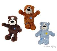 KONG Wild Knots Bear Dog Toy, Medium/Large Colours Vary x 3