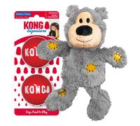 KONG Wild Knots Bear & Signature Balls (2 Pack) - Soft Bear Chew Toy with Rope Interior - Durable Dog Balls for Fetch - for Medium Dogs