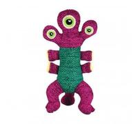 KONG Woozles Pink Dog Toy, Medium - Durable Plush Alien-Themed Toy with Unique Textures and Squeaky Fun for Interactive Play