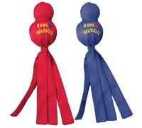 KONG Wubba Dog Toy 2 Pack - Durable Interactive Tug & Toss Toy with Reinforced Nylon, Floppy Tails for Fetch, Shake & Squeaky Play (Large, 2 Pack)